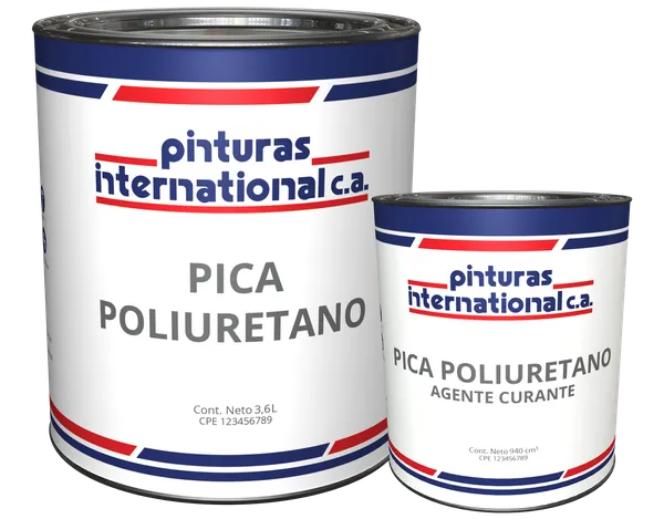Esmalte Poliuretano de Alto desempeño para Pisos Industriales Interiores y Exteriores Pica Azul Ral-5015 + Agente Curante 1 Galón